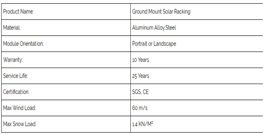 product specification